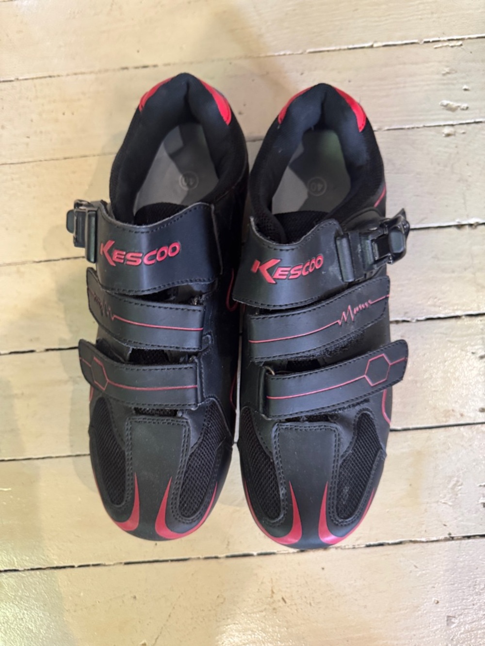 Kescoo Black and Red Cycling Shoes